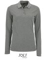 Dames Polo Sols Long-Sleeve Perfect Grey Melange